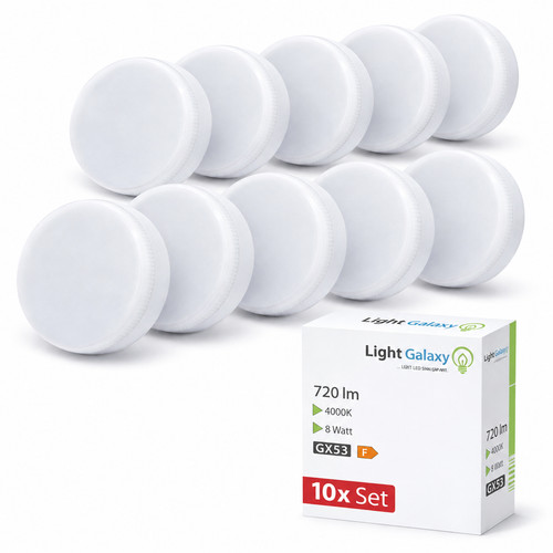 10x gx53 led lampe 720lm - gx53,